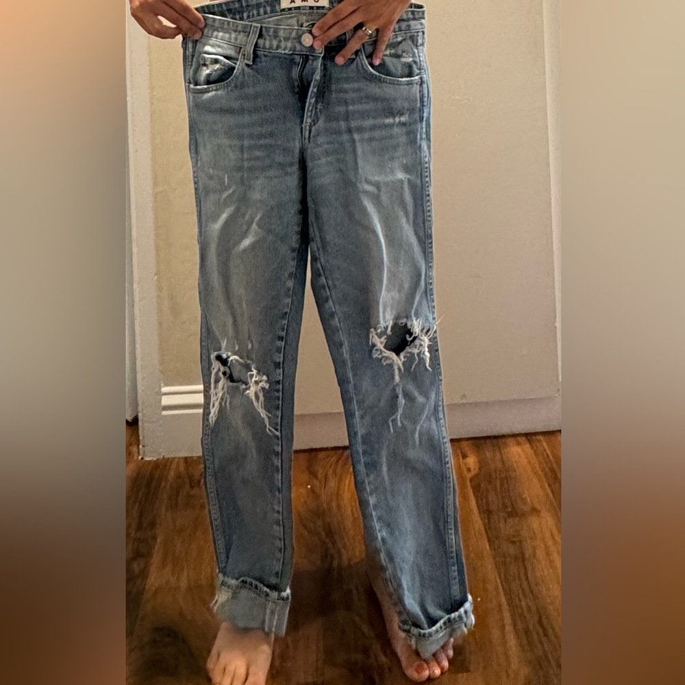 AMO Size 27 “Soulmate Destroy” STIX distressed jeans